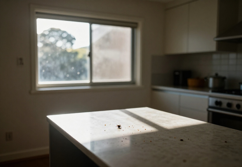 Rodent droppings in a Fairlight rental property before treatment